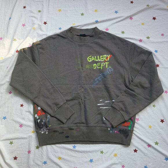 Gallery Dept Other - Gallery Dept Hand-Painted Ink Splatter Crew Neck Sweatshirt